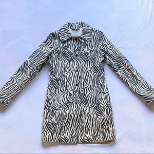 Zebra Print Trench Coat